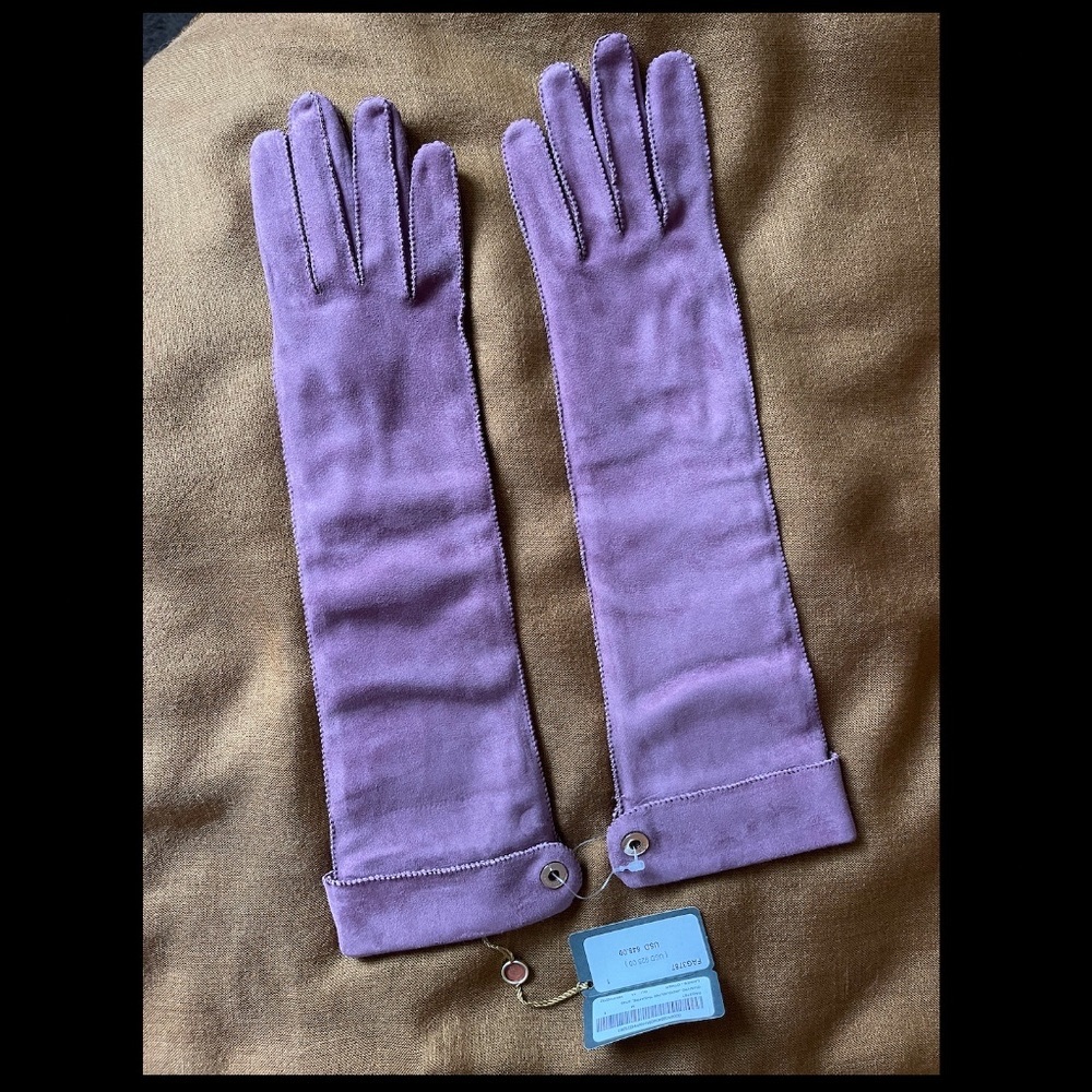 Loro Piana Jacqueline Theatre Suede Gloves